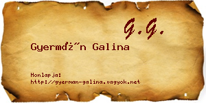 Gyermán Galina névjegykártya